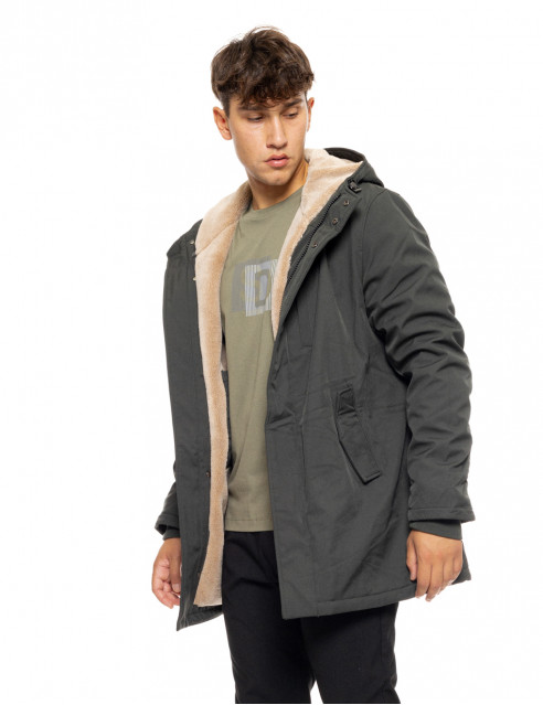 Splendid fashion ανδρικό demi μπουφάν με ενσωματωμένη κουκούλα