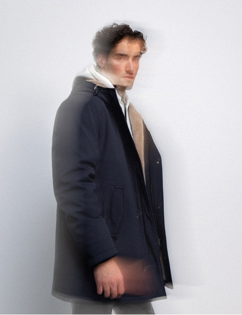 Splendid fashion ανδρικό demi μπουφάν με ενσωματωμένη κουκούλα