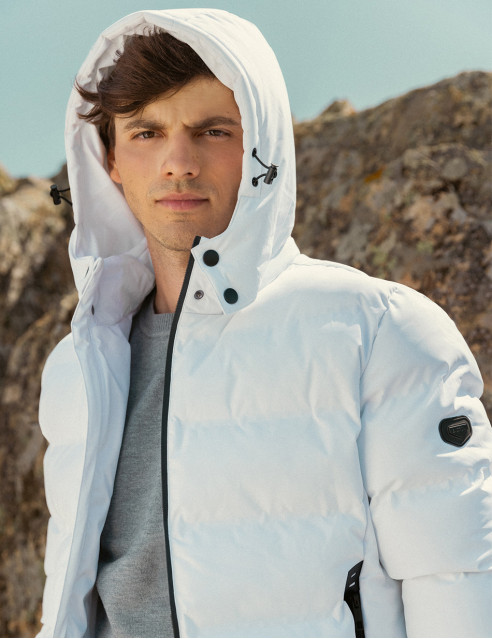 Biston fashion ανδρικό κοντό μπουφάν με αποσπώμενη κουκούλα