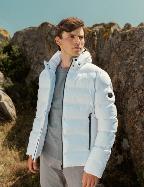 Biston fashion ανδρικό κοντό μπουφάν με αποσπώμενη κουκούλα