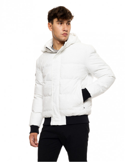 Biston fashion ανδρικό κοντό μπουφάν με ενσωματωμένη κουκούλα