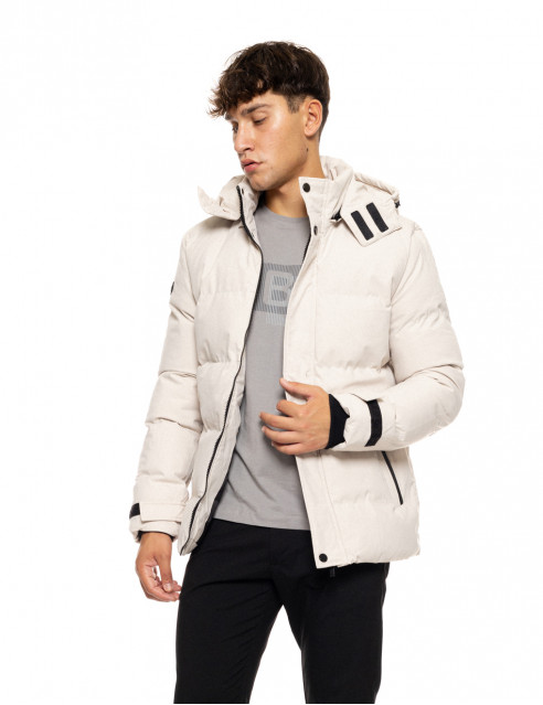 Biston fashion ανδρικό κοντό μπουφάν με αποσπώμενη κουκούλα