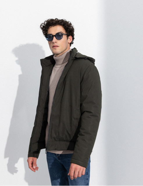 Splendid fashion ανδρικό κοντό μπουφάν με αποσπώμενη κουκούλα