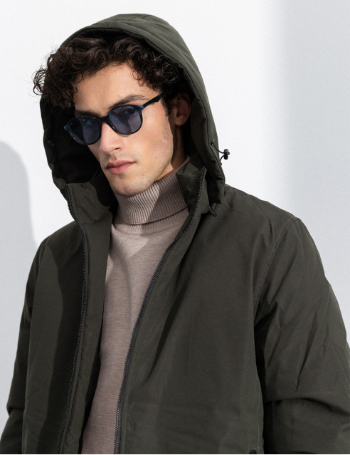 Splendid fashion ανδρικό κοντό μπουφάν με αποσπώμενη κουκούλα
