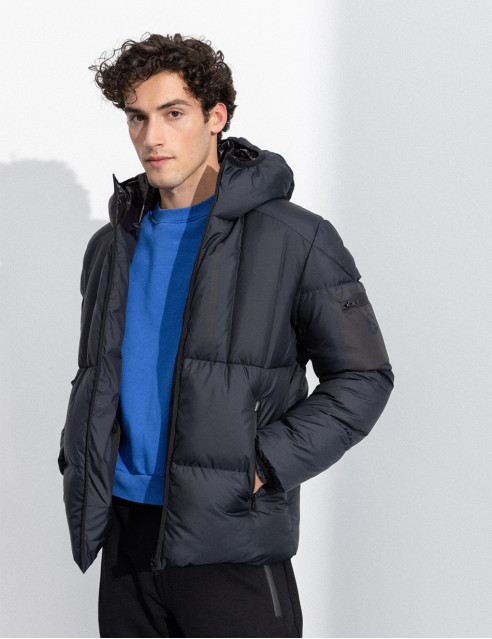 Splendid fashion ανδρικό κοντό μπουφάν με ενσωματωμένη κουκούλα