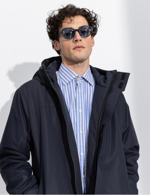 Splendid fashion ανδρικό demi μπουφάν με ενσωματωμένη κουκούλα