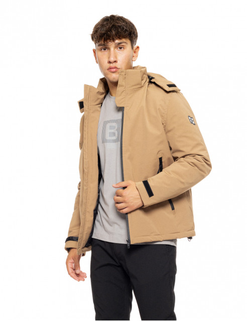 Biston fashion ανδρικό κοντό μπουφάν με αποσπώμενη κουκούλα