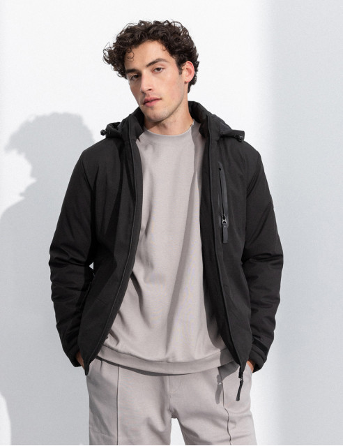 Splendid fashion ανδρικό κοντό μπουφάν με αποσπώμενη κουκούλα