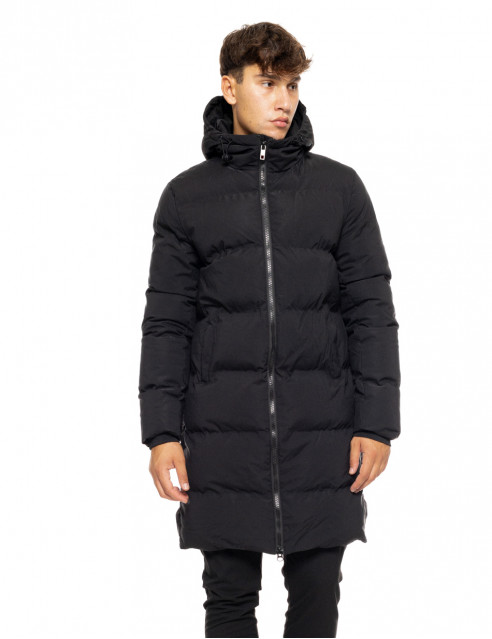 Biston fashion ανδρικό μακρύ μπουφάν με ενσωματωμένη κουκούλα