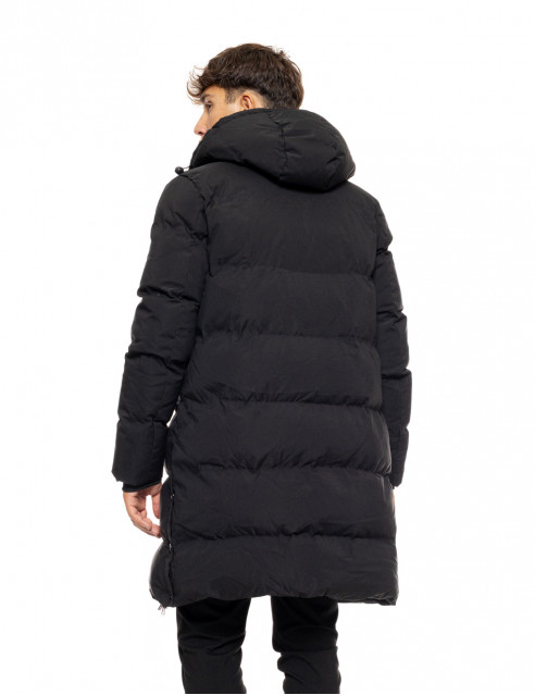 Biston fashion ανδρικό μακρύ μπουφάν με ενσωματωμένη κουκούλα