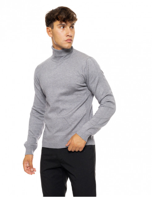 Biston fashion ανδρική πλεκτή μπλούζα με όρθιο γιακά