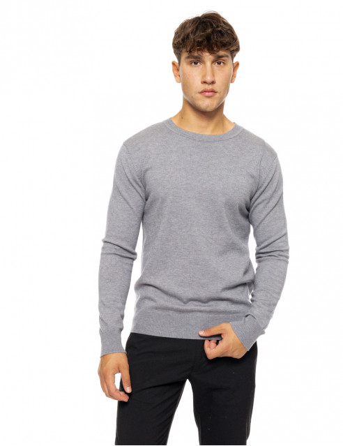 Biston fashion ανδρική πλεκτή μπλούζα με στρόγγυλο λαιμό