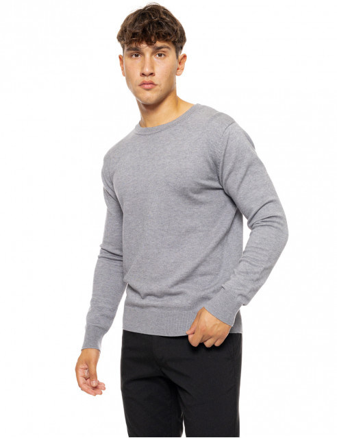 Biston fashion ανδρική πλεκτή μπλούζα με στρόγγυλο λαιμό