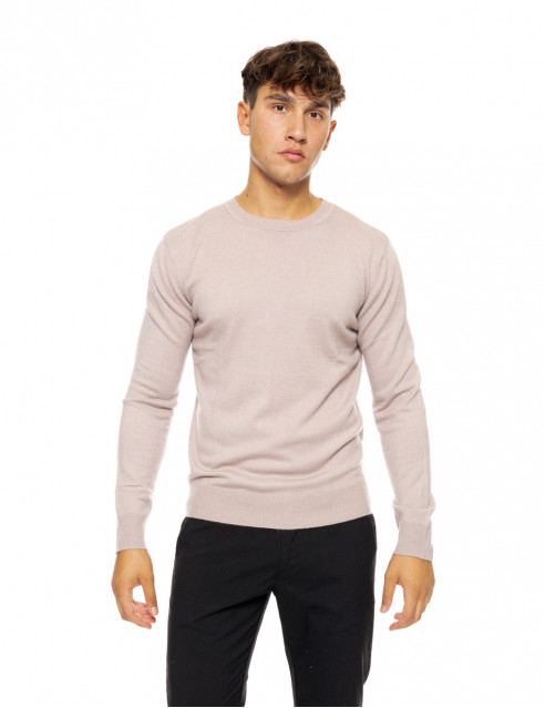 Biston fashion ανδρική πλεκτή μπλούζα με στρόγγυλο λαιμό