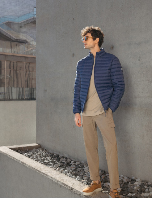Biston fashion ανδρικό ultra light πανωφόρι με γιακά