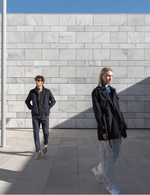 Biston fashion ανδρικό bomber πανωφόρι με γιακά