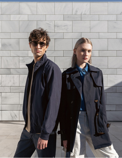 Biston fashion ανδρικό bomber πανωφόρι με γιακά