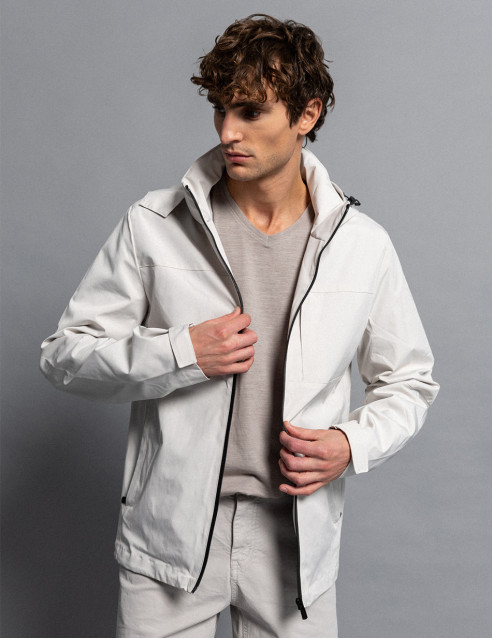 Biston fashion ανδρικό πανωφόρι με κουκούλα