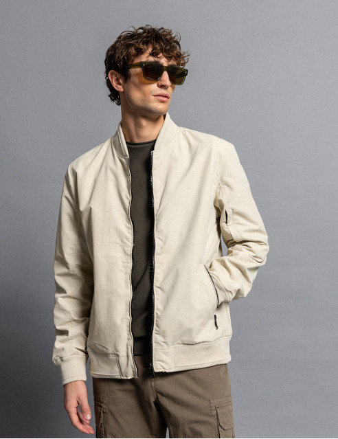 Biston fashion ανδρικό bomber πανωφόρι με γιακά
