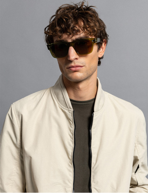 Biston fashion ανδρικό bomber πανωφόρι με γιακά