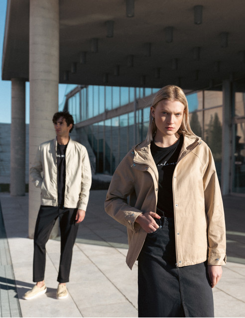 Biston fashion ανδρικό bomber πανωφόρι με γιακά