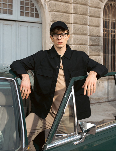 Smart fashion ανδρικό πανωφόρι τύπου sacket