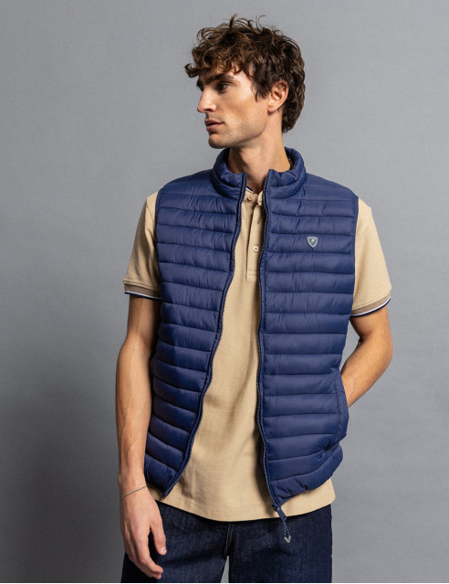 Biston fashion ανδρικό ultra light αμάνικο μπουφάν με γιακά