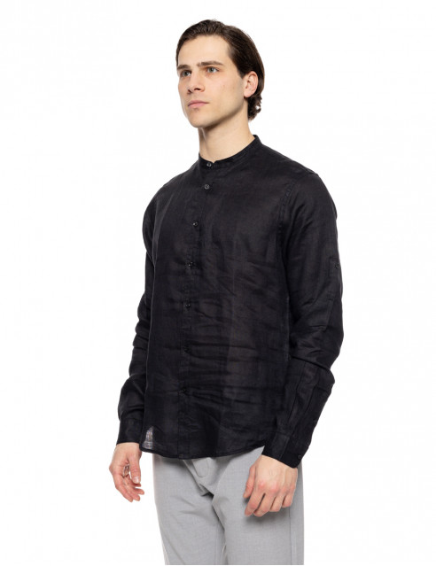 Smart fashion ανδρικό λινό πουκάμισο με mao γιακά