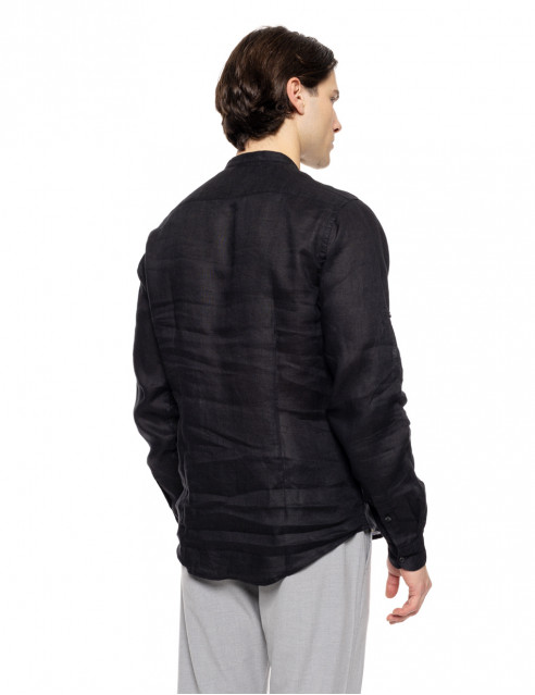 Smart fashion ανδρικό λινό πουκάμισο με mao γιακά