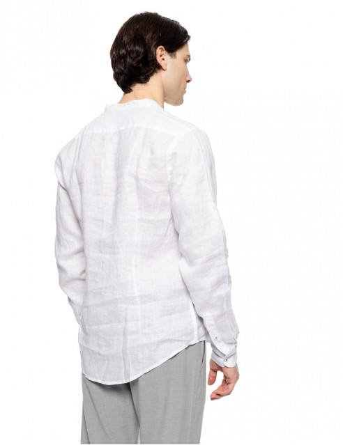 Smart fashion ανδρικό λινό πουκάμισο με mao γιακά