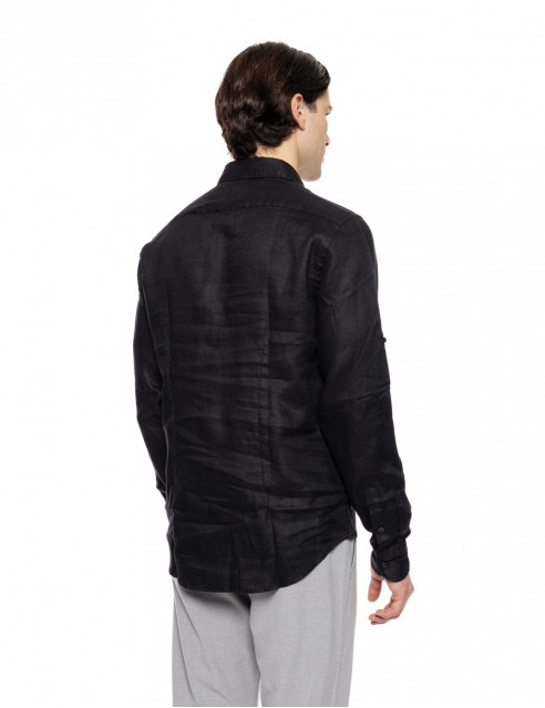 Smart fashion ανδρικό λινό πουκάμισο με γιακά