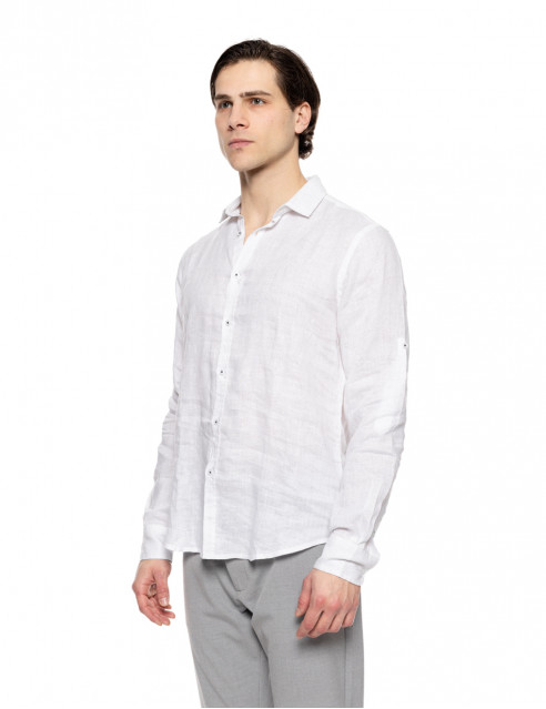 Smart fashion ανδρικό λινό πουκάμισο με γιακά