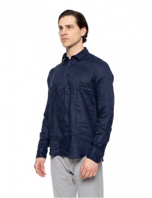 Smart fashion ανδρικό λινό πουκάμισο με γιακά