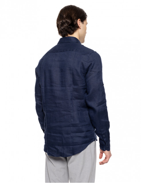 Smart fashion ανδρικό λινό πουκάμισο με γιακά