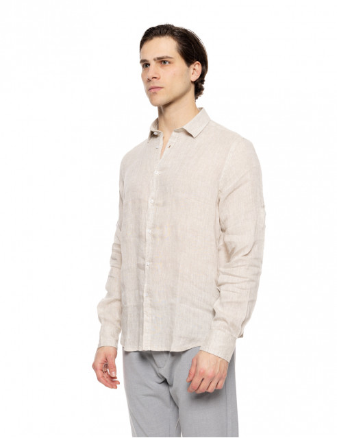 Smart fashion ανδρικό λινό πουκάμισο με γιακά