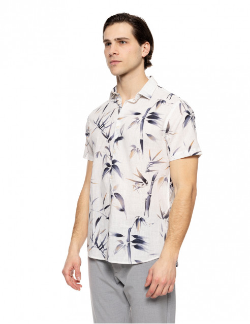 Smart fashion ανδρικό allover πουκάμισο με γιακά