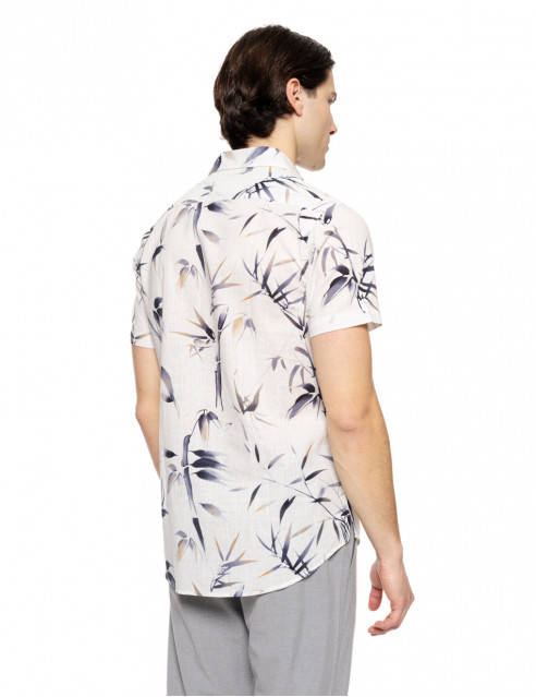 Smart fashion ανδρικό allover πουκάμισο με γιακά