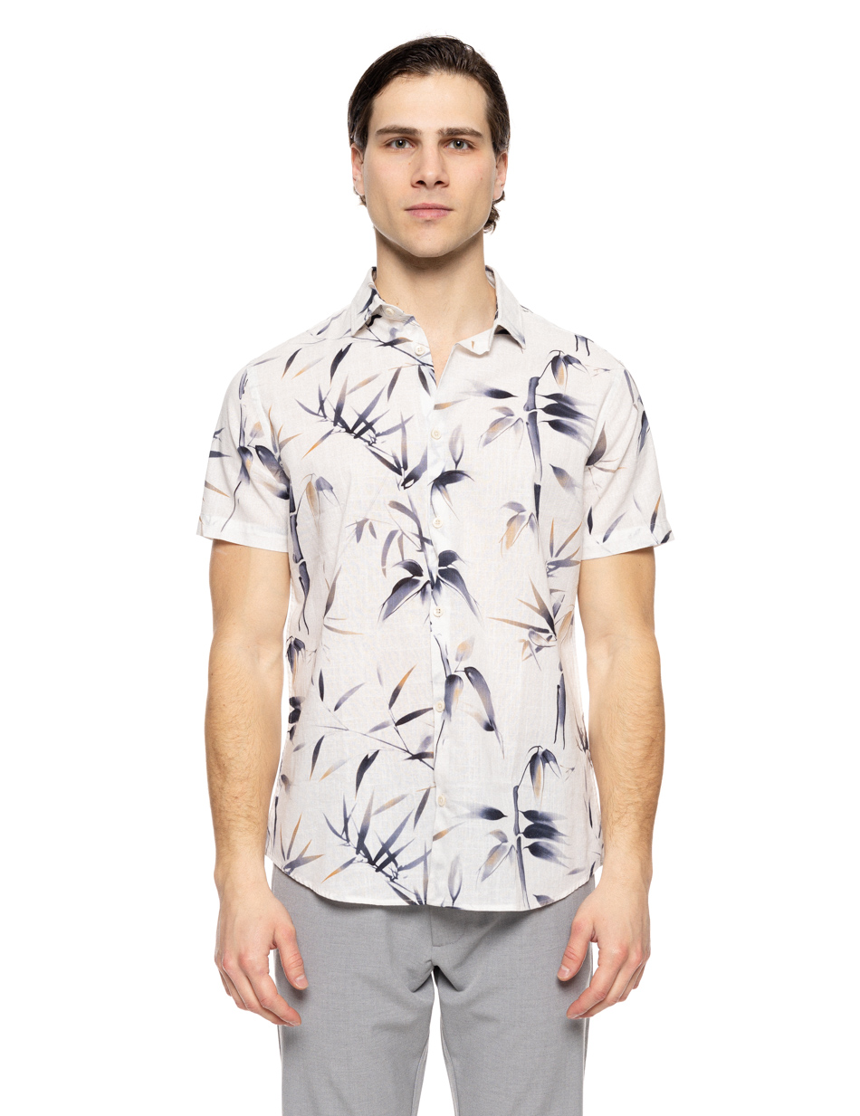 Smart fashion ανδρικό allover πουκάμισο με γιακά