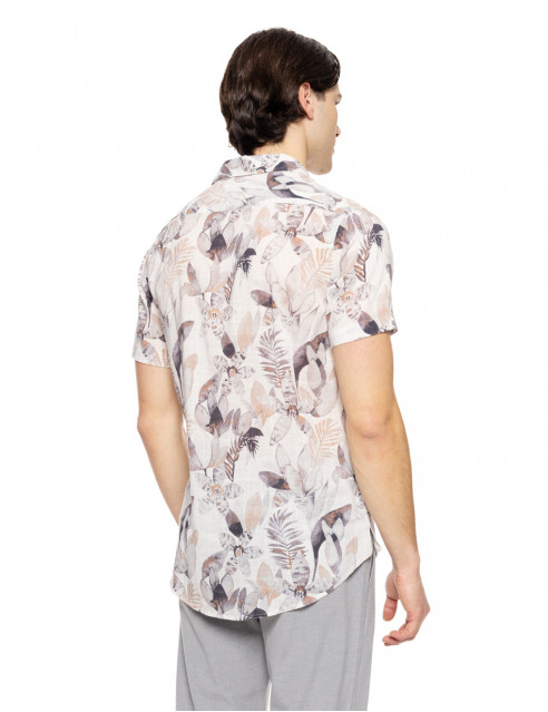 Smart fashion ανδρικό allover πουκάμισο με γιακά