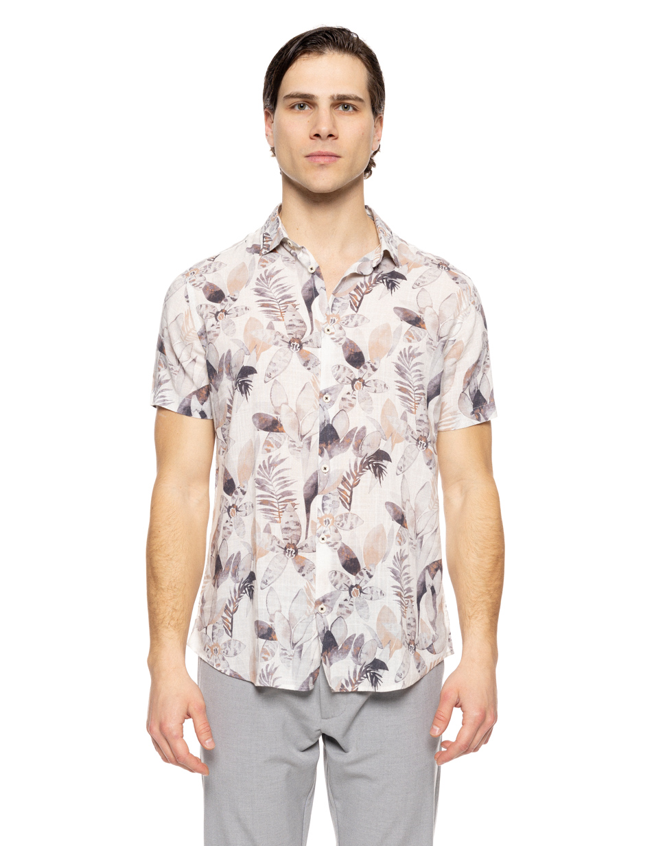 Smart fashion ανδρικό allover πουκάμισο με γιακά