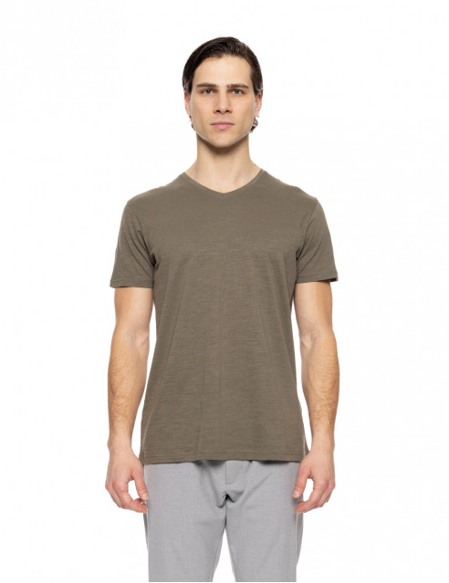 Smart fashion ανδρικό t-shirt με V λαιμό