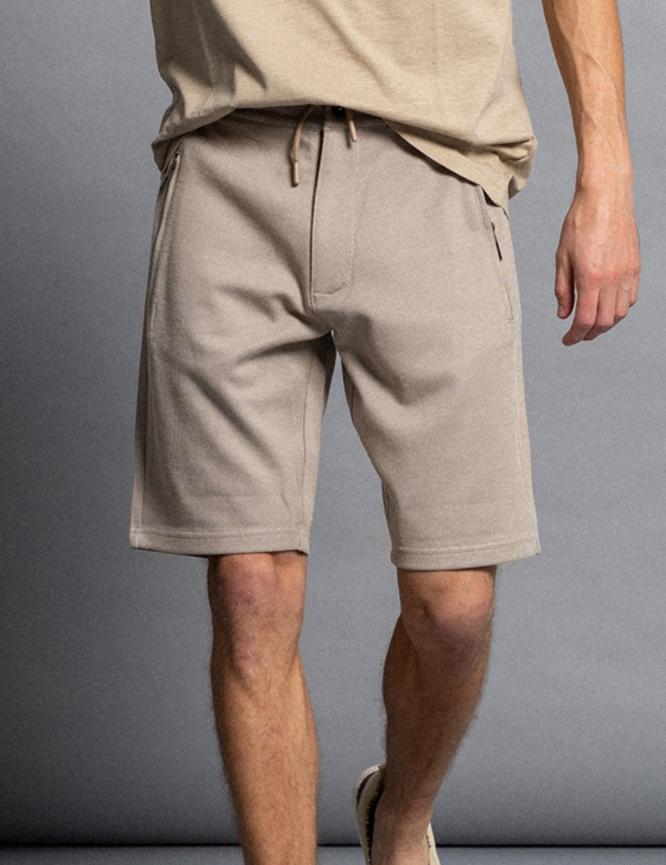 Biston fashion ανδρική φούτερ πικέ βερμούδα