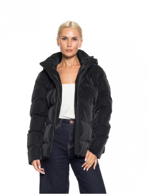 Splendid fashion γυναικείο κοντό μπουφάν με αποσπώμενη κουκούλα