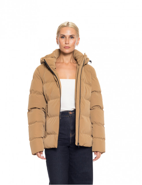 Splendid fashion γυναικείο κοντό μπουφάν με αποσπώμενη κουκούλα