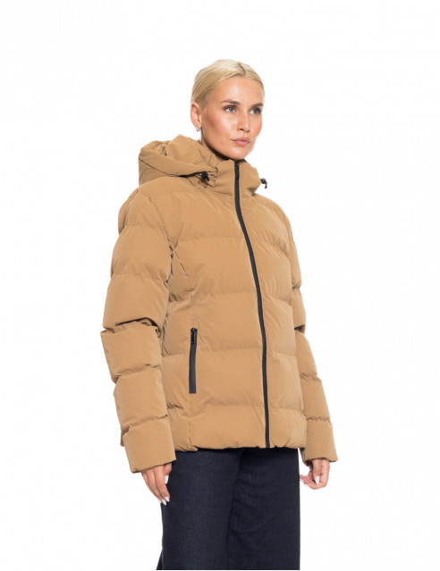 Splendid fashion γυναικείο κοντό μπουφάν με αποσπώμενη κουκούλα