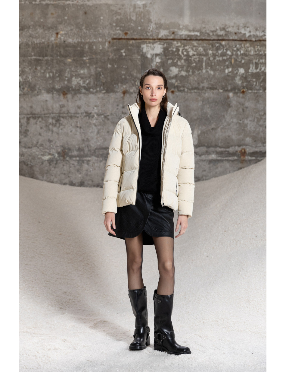 Splendid fashion γυναικείο κοντό μπουφάν με αποσπώμενη κουκούλα