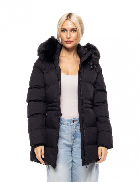 Biston fashion γυναικείο demi μπουφάν με αποσπώμενη κουκούλα