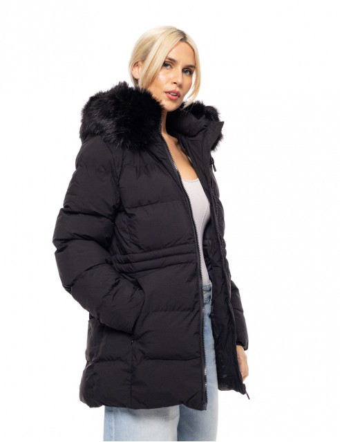 Biston fashion γυναικείο demi μπουφάν με αποσπώμενη κουκούλα