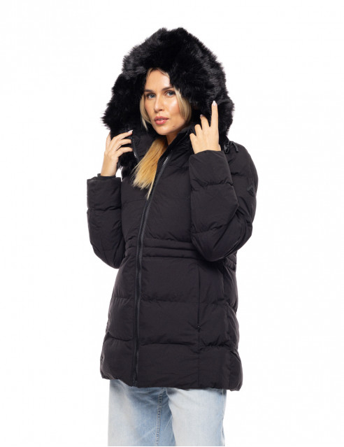 Biston fashion γυναικείο demi μπουφάν με αποσπώμενη κουκούλα