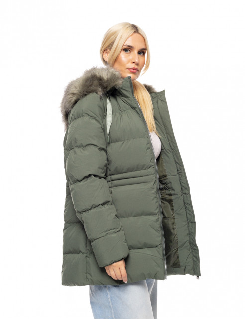 Biston fashion γυναικείο demi μπουφάν με αποσπώμενη κουκούλα
